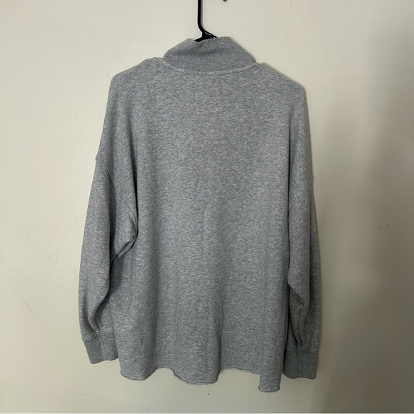 Aerie Gray Quarter-Zip Sweatshirt • Lightweight Pullover • Size Medium • - Picture 3 of 3